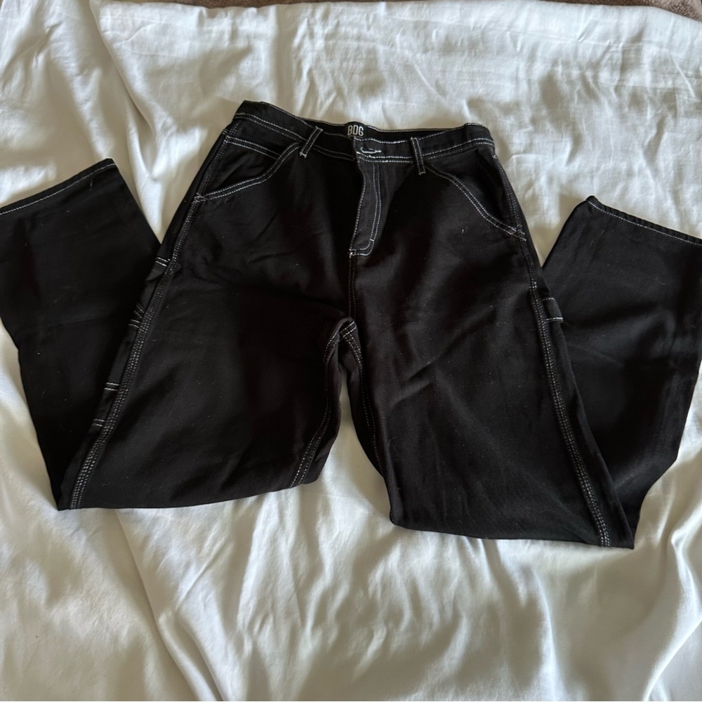 Black Jeans with White Stitching